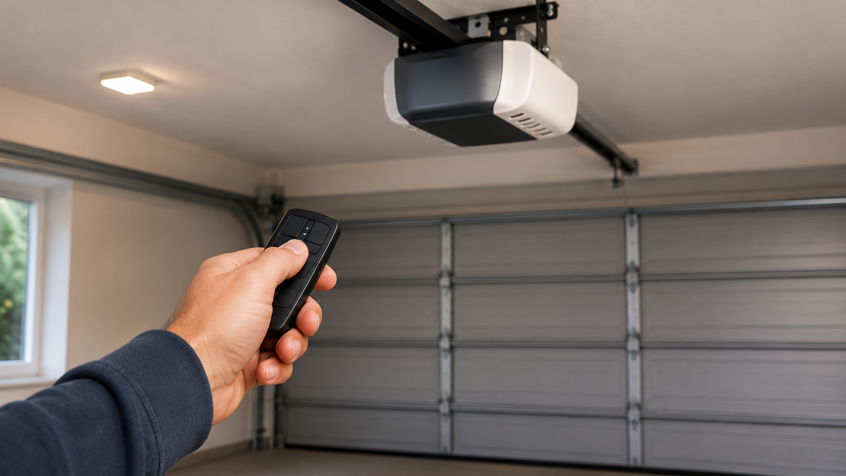 Garage door on residential home